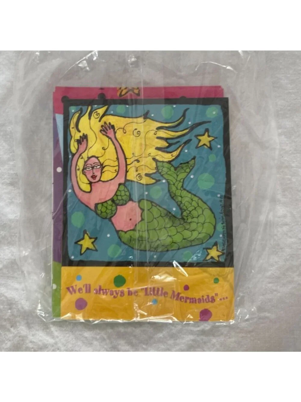 HAPPY BIRTHDAY 6/pk Leanin' Tree Greeting Cards NOS Mermaid Lori Wiseman VTG